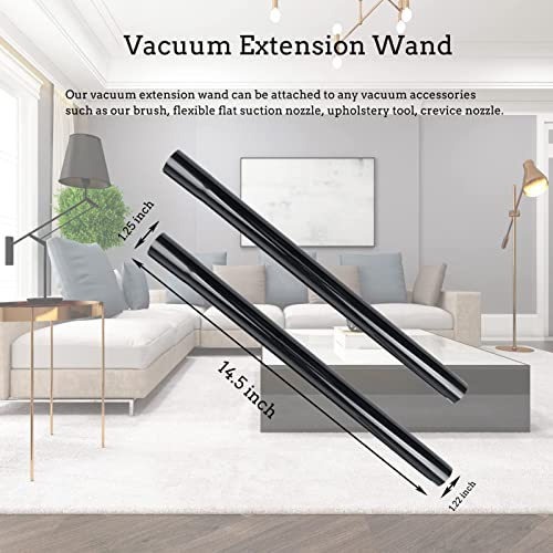 1 1/4" Vacuum Attachments & Brushes for Shop Vac Accessories Household Cleaning Kit Brush Nozzle Crevice Tool with Adapter for 1" to 2" Hose Set of Loyarvansi