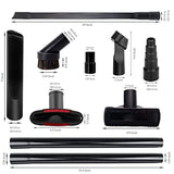 1 1/4" Vacuum Attachments & Brushes for Shop Vac Accessories Household Cleaning Kit Brush Nozzle Crevice Tool with Adapter for 1" to 2" Hose Set of Loyarvansi