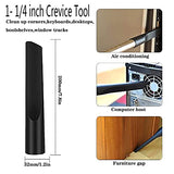 1 1/4" Vacuum Attachments Brushes for Small Shop Vac Accessories 1/4 inch or 1 3/8 inch Vacuum Cleaner Accessories Heodim