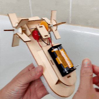 Paddlewheel Boat DIY Kit, Educational STEM Toy Kitsville