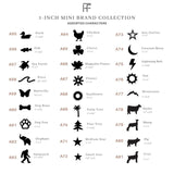 1" Assorted Characters Mini Steel Branding Irons Kit for Hats, Wood Burning, DIY Beginner Adult Crafts - MADE IN THE USA (2 ct, 14" Hand-Forged The Heritage Forge