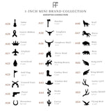 1" Assorted Characters Mini Steel Branding Irons Kit for Hats, Wood Burning, DIY Beginner Adult Crafts - MADE IN THE USA (2 ct, 14" Hand-Forged The Heritage Forge