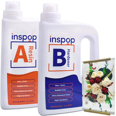 1 Gallon Craft Epoxy Resin and Hardener Kit, Crystal Clear, Food Safe & Low Odor, Bubble Free, High Hardness for Casting (Deep Pour) and Art, Wood,