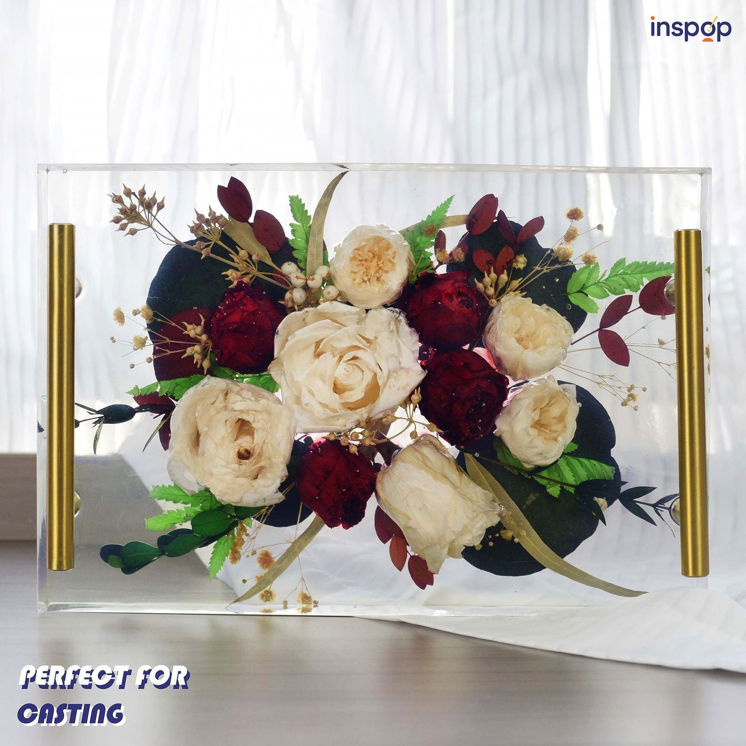 1 Gallon Craft Epoxy Resin and Hardener Kit, Crystal Clear, Food Safe & Low Odor, Bubble Free, High Hardness for Casting (Deep Pour) and Art, Wood, INSPOP