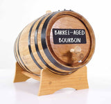 1 Gallon Whiskey Barrel Dispenser (5 Liter) with Chalkboard Front - Oak Barrel for Aging Whiskey, Wine, Tequila - Mini Bourbon Barrel Home Bar Decor THOUSAND OAKS BARREL