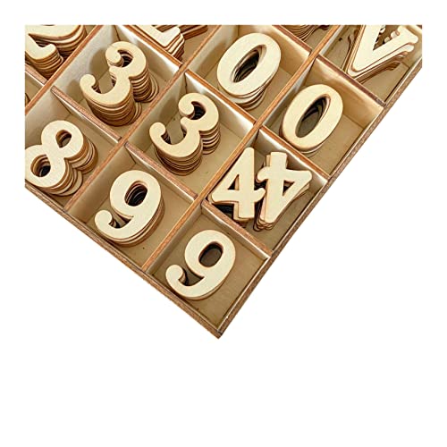 1 Inch 1048 Pieces Wood Letters for Crafts Unfinished Wooden Alphabet Letters with Sorting Tray for Scrapbooking Cregugua