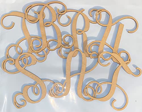 1 Inch Small Wooden Letters A Blank Craft, Wood Vine Monogram Letter Decor, Alphabet Wall Monograming for Kids Room DIY NEXTCraft