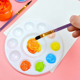 1 Pack 10 Pcs Paint Brushes, Nylon Hair Paint Brushes Set for Kids, Beginner, Suitable for Oil, Watercolor, Acrylic Paint and Body Pinting, Purple LNAUJS