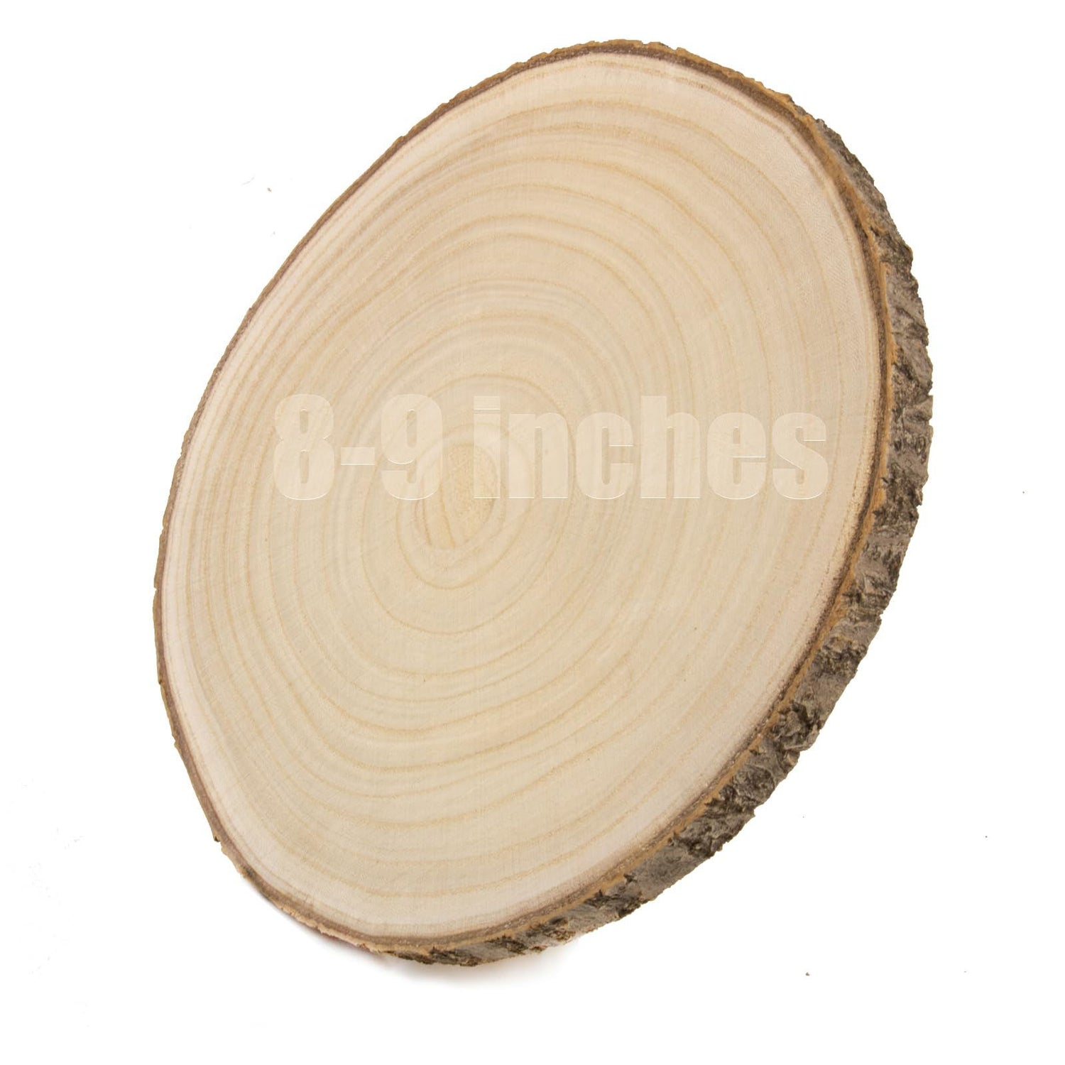 1 Pack Large Wood Slices 8-9" - 100% Natural Large Wood Circles for Wedding Centerpieces, Rustic Wedding Decor, Party, Home Decoration and DIY Craft NLHH