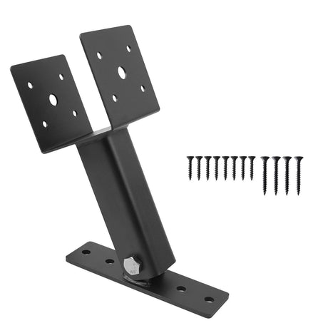 1 Pack Pergola Roof Riser,Heavy Duty Roof Mount Pergola Brackets,90 Degree Adjustable Saddle Roof Riser Beam Brackets for Wood Patio Pergola Gazebo, Fit 4×4 and 4×6 Wood Beam… YVHFWOY