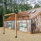 1 Pack Pergola Roof Riser,Heavy Duty Roof Mount Pergola Brackets,90 Degree Adjustable Saddle Roof Riser Beam Brackets for Wood Patio Pergola Gazebo, Fit 4×4 and 4×6 Wood Beam… YVHFWOY