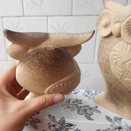 1 Pair Unfinished Wood Animal Ornaments Wood Embryo Owl Peg Doll Figure Cutout Table Statue Model Early Educational Toy for Kids DIY Painting Home EXCEART