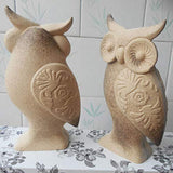 1 Pair Unfinished Wood Animal Ornaments Wood Embryo Owl Peg Doll Figure Cutout Table Statue Model Early Educational Toy for Kids DIY Painting Home EXCEART