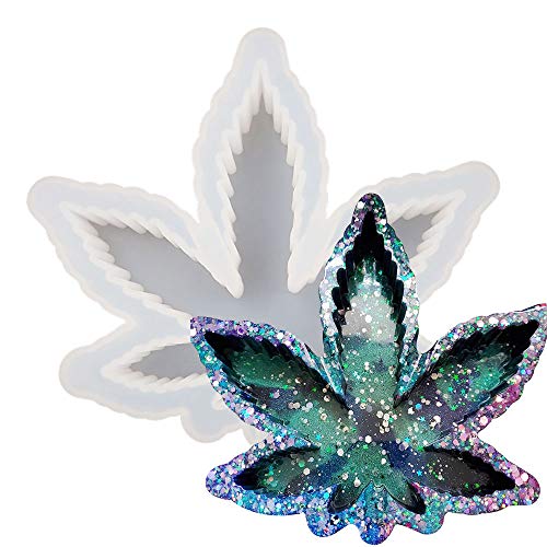 1 Pcs Leaf Maple Resin Mold, Weed Ashtray Silicone Molds, Leaf Tray Mold Ideal for Jewelry Storage Box Handmade Crafts Home Decoration (M590) WOCRAFT