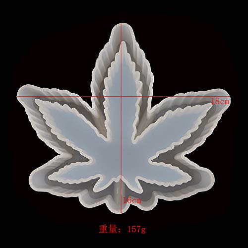 1 Pcs Leaf Maple Resin Mold, Weed Ashtray Silicone Molds, Leaf Tray Mold Ideal for Jewelry Storage Box Handmade Crafts Home Decoration (M590) WOCRAFT