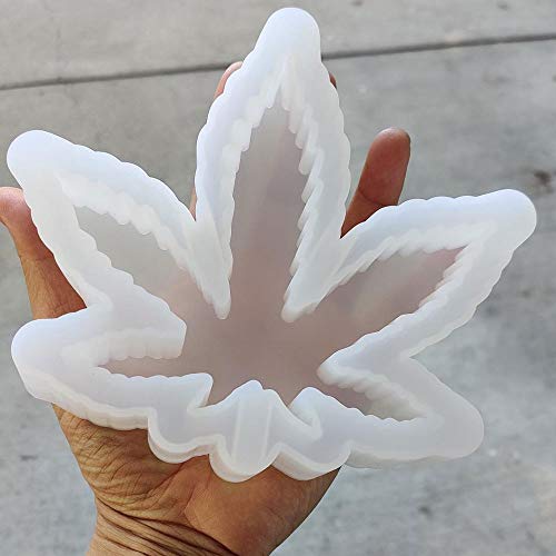 1 Pcs Leaf Maple Resin Mold, Weed Ashtray Silicone Molds, Leaf Tray Mold Ideal for Jewelry Storage Box Handmade Crafts Home Decoration (M590) WOCRAFT