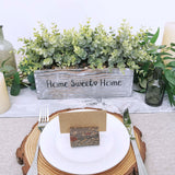 1 Pcs Wooden Potted Eucalyptus Plant Greenery Arrangement Artificial Eucalyptus Plant in Rectangular Wood Planter Box for Rustic Farmhouse Indoor Centerpiece Tabletop Window Sills Kitchen Shelf Decor Winlyn