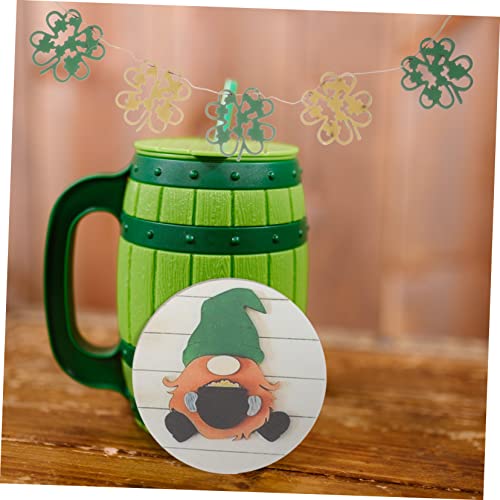 1 Set Easter Decoration St. Patricks Day Wooden Cutouts St Patricks Day Tiered Tray Decor St Patricks Day Table Sign Shamrock Embellishments Wood Ciieeo