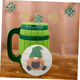 1 Set Easter Decoration St. Patricks Day Wooden Cutouts St Patricks Day Tiered Tray Decor St Patricks Day Table Sign Shamrock Embellishments Wood Ciieeo