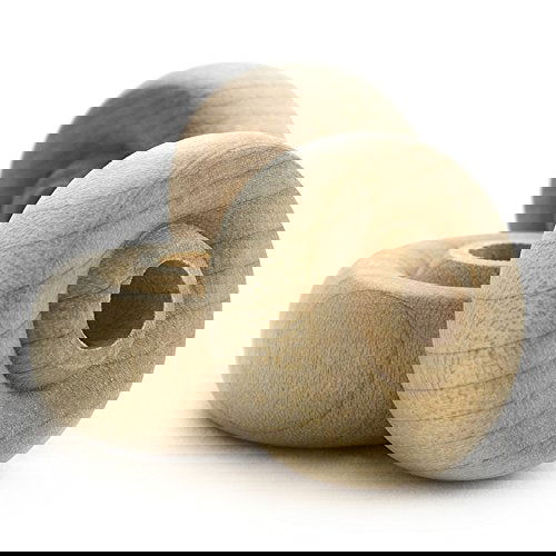 1" inch Wooden Toy Wheel at 1/2” inch Thick with a 1/4” inch Hole - Bag of 50 Craftparts Direct