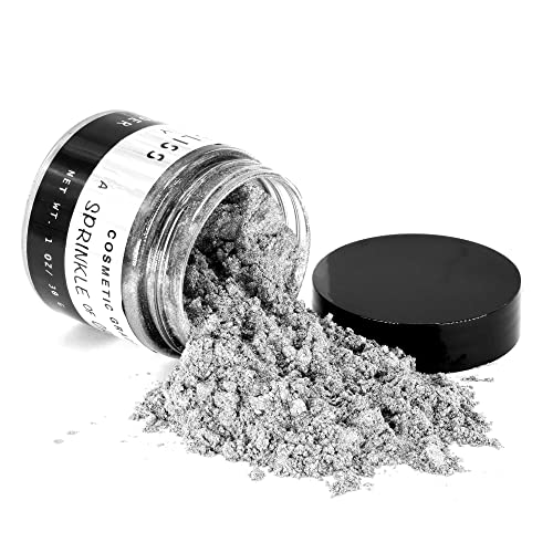 1 oz - Gray Mica Powder - Cosmetic Grade - 25 Colors Available, Use for Cosmetics, Slime, Candles, Paints, Bath Bombs, Epoxy Resin, Soap, Clay, Nail - WoodArtSupply