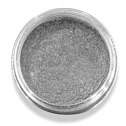 1 oz - Gray Mica Powder - Cosmetic Grade - 25 Colors Available, Use for Cosmetics, Slime, Candles, Paints, Bath Bombs, Epoxy Resin, Soap, Clay, Nail - WoodArtSupply