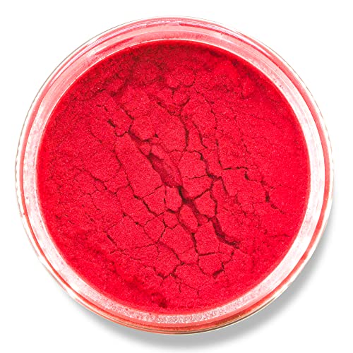 1 oz - Red Mica Powder - Cosmetic Grade - 25 Colors Available, Use for Cosmetics, Slime, Candles, Paints, Bath Bombs, Epoxy Resin, Soap, Clay, Nail Electric Bliss Beauty