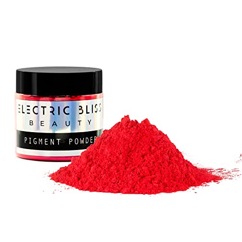 1 oz - Red Mica Powder - Cosmetic Grade - 25 Colors Available, Use for Cosmetics, Slime, Candles, Paints, Bath Bombs, Epoxy Resin, Soap, Clay, Nail Electric Bliss Beauty