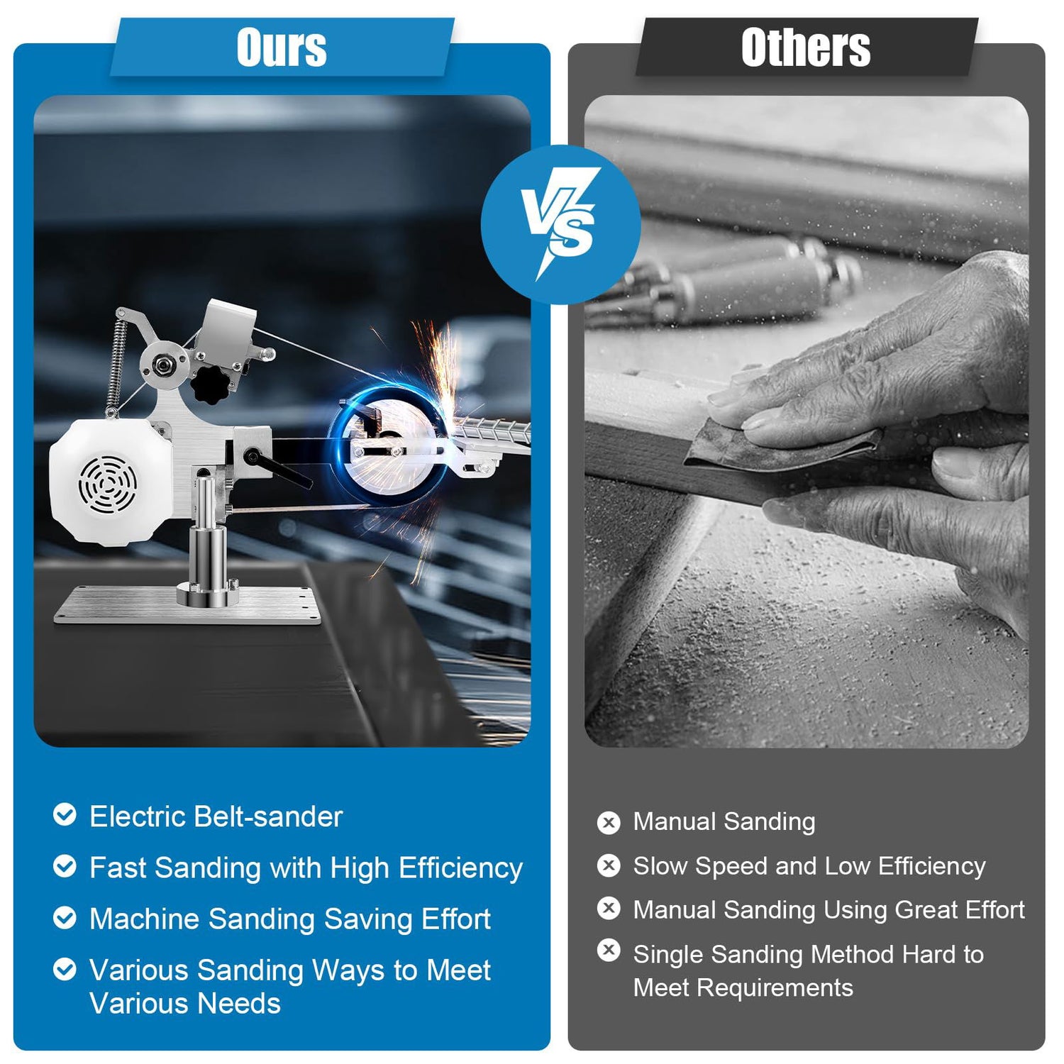 1 x 30 inch Belt Sander, Electric Belt Sanders for Knife Making, 5000rpm Variable Speed DIY Sanding Machine Polishing Grinding Sharpener Belt Grinder CNCEST