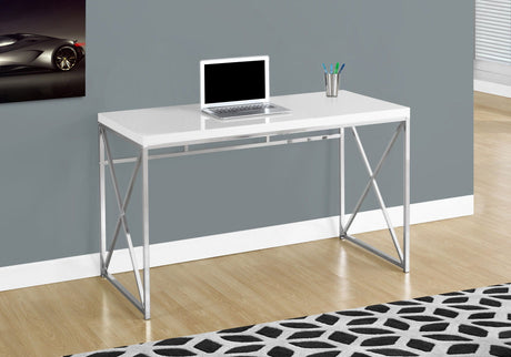 Computer Desk for Home Office, Laptop, Glossy Contemporary & Modern HouseOfZazla