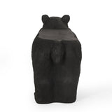 MGO Bear Bench, Concrete Outdoor Bench, Matte Black