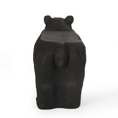 MGO Bear Bench, Concrete Outdoor Bench, Matte Black HouseOfZazla