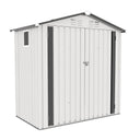 Garden Tool Shed Metal Storage Shed With Peaked Roof Waterproof Lockable Door HouseOfZazla