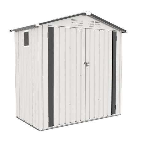 Garden Tool Shed Metal Storage Shed With Peaked Roof Waterproof Lockable Door HouseOfZazla