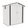 Garden Tool Shed Metal Storage Shed With Peaked Roof Waterproof Lockable Door HouseOfZazla