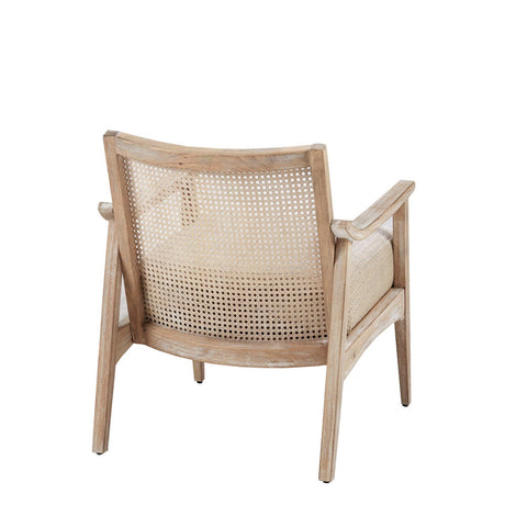 Cane Back Upholstered Accent Chair HouseOfZazla