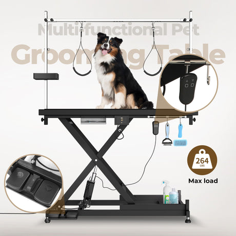 Super Deluxe Electric Pet Grooming Table, Height Adjustable HouseOfZazla