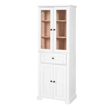 Bathroom Storage Cabinet, Adjustable Shelves & Drawer, Freestanding Tower HouseOfZazla