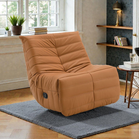 Glider Recliner With Swivel - Orange HouseOfZazla
