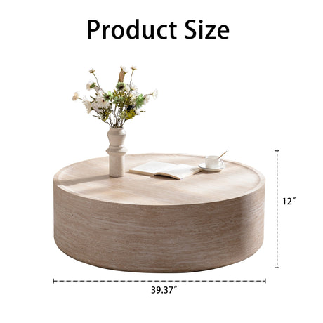 39.37" Round Coffee Table with Mars Pattern HouseOfZazla