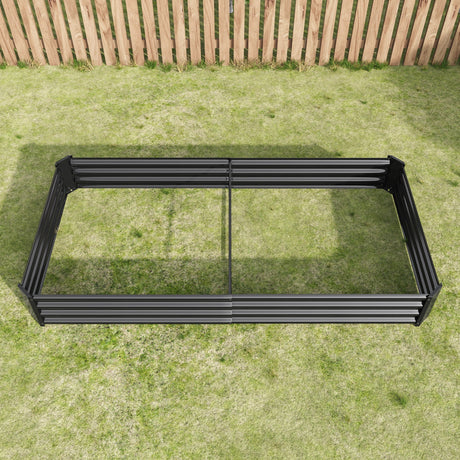 Raised Garden Bed Kit - Metal 7.6x3.7x0.98 ft Black HouseOfZazla