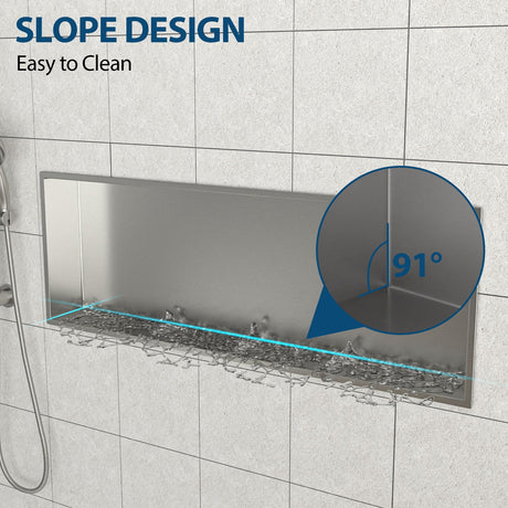 Stainless Steel Shower Niche With Seamless Design For Bathroom Storage HouseOfZazla