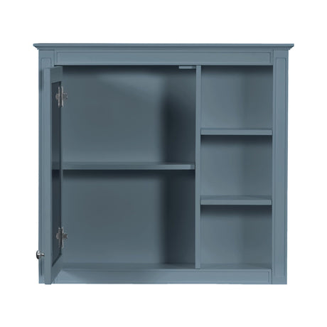 Bathroom Vanity With Medicine Cabinet, Royal Mirror Cabinet, Modern Bathroom Storage Cabinet With 2 Soft Closing Doors And 4 Drawers HouseOfZazla