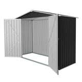 8ft x 4ft Outdoor Metal Storage Shed with Lockable Latch