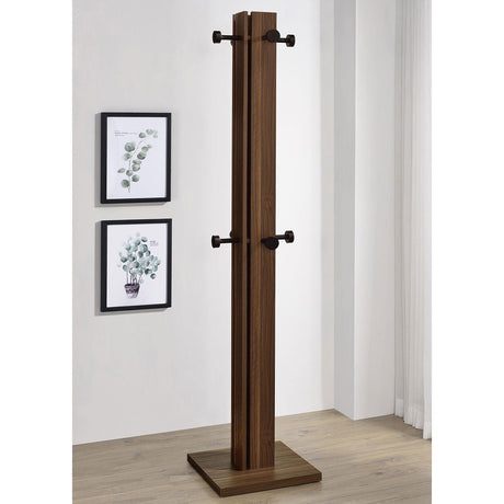Rawlins - Coat Rack With 8 Hooks - Walnut HouseOfZazla