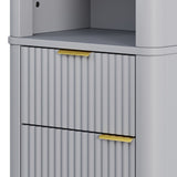 Tall Bathroom Storage Cabinet With Adjustable Shelves And 1 Drawer & Door