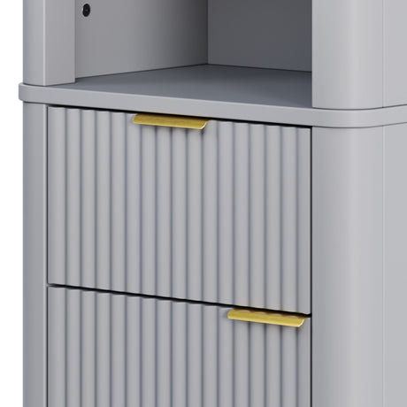 Tall Bathroom Storage Cabinet With Adjustable Shelves And 1 Drawer & Door HouseOfZazla