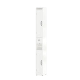 Slim Tall Bathroom Storage Cabinet With Adjustable Shelves, 2 Doors Freestanding Cabinet - White
