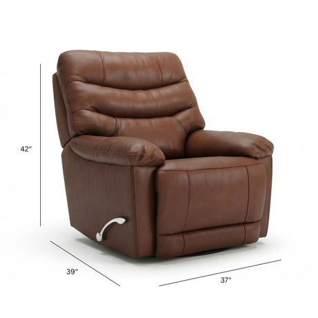 Oslo Antelope - Swivel Glider Recliner With Manual Footrest HouseOfZazla