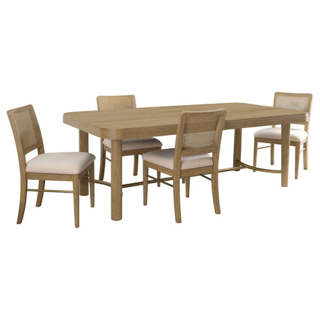 Benson - Extension Leaf Dining Table Set With Chairs HouseOfZazla